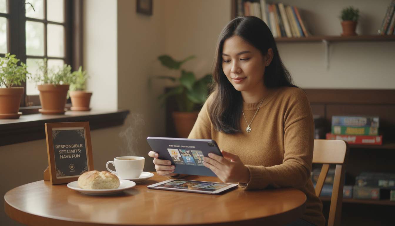 A woman contemplating her bets