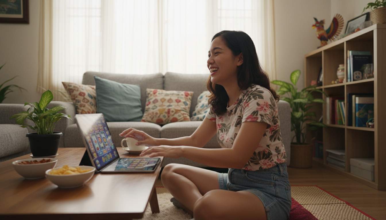 Exciting slot games on a screen